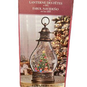 Holiday Lantern, Glitter Lantern With LED Light, Lantern Des Fetes